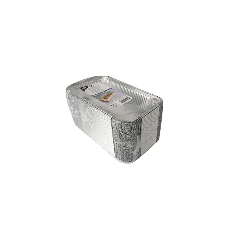 Schalen, Alu eckig 650 ml 22 cm x 12,8 cm