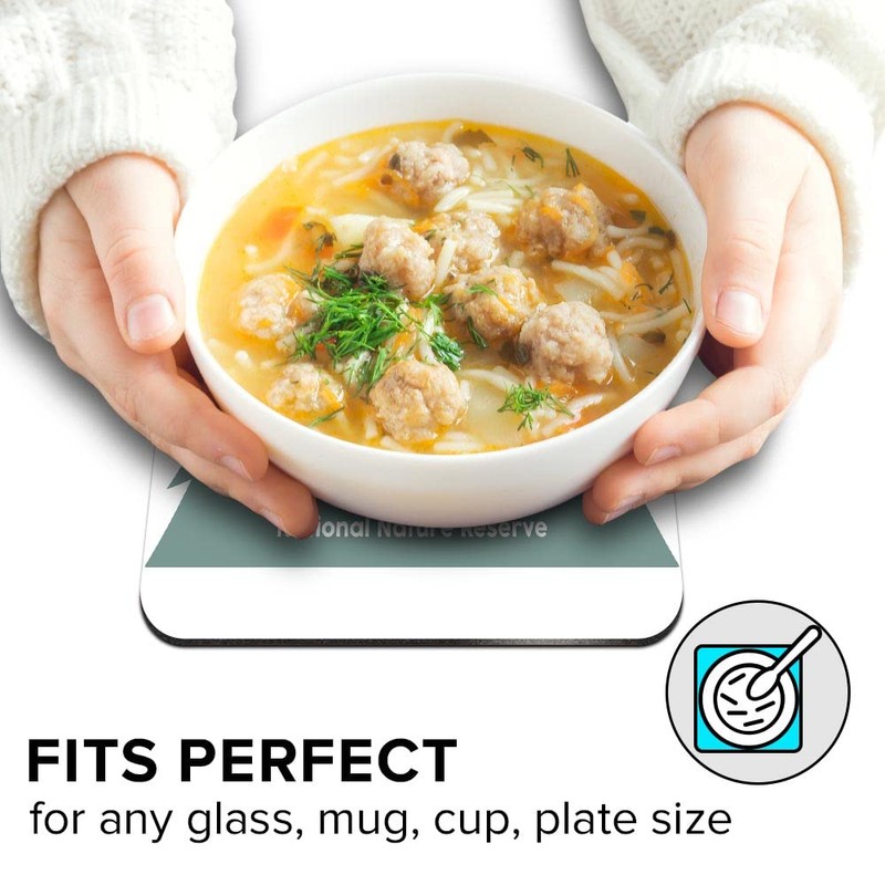 1 x Square Jumbo Size Coaster 12cm Sherwood Forest England