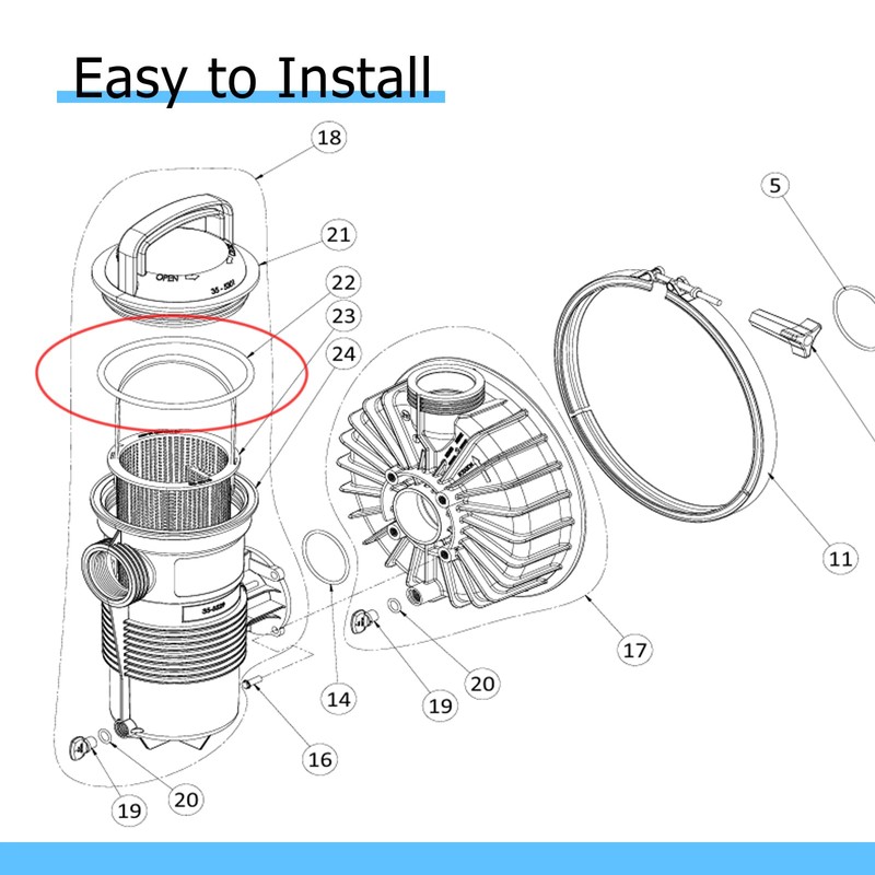 POCPUNAB 350013 Pool Pump Lid O-Ring Compatible with Pentair IntelliFlo