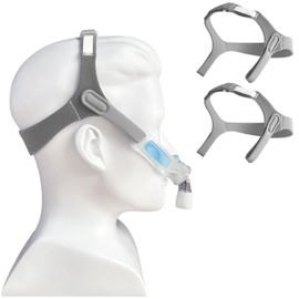2 Packs Headgear Compatibility with Nuance Pro Closed Edges Replacement CPAP Headgear Strap for Nuance Pro Gel Nasal Pillow Mask Replace Part(Without Nasal Pillow Frame)