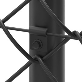 Aqbau® 15x Befestigungsset für Doppelstabmattenzaun inkl. Selbstschneidender Schrauben, Befestigungsklemme Stabmattenzaun, Spanndrahthalter von Spanndraht oder Zaunmatten (Anthrazit Ral 7016)