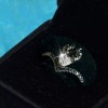 Dtup Anillo Colección Malefica Oro Negro Corazón Cuernos Princesa