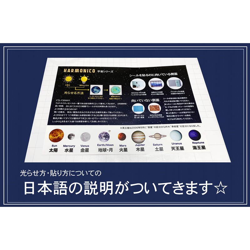 Glow in the Dark Stickers Planet Earth Universe Solar System