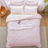 Kozyhvn Pink King Size Comforter Set, Reversible Bedding Set, 7-Piece