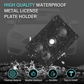 No Drill Front License Plate Mount Compatible with Ford Raptor 2021-2023 (3rd Gen), Anti-Theft License Plate Bracket Holder Front Bumper Grille Frame Car Accessories