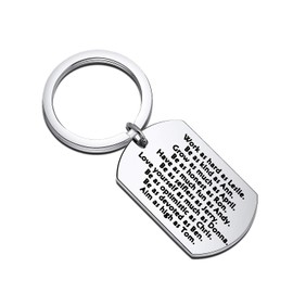 CENWA Work as hard as Leslie Be as kind as Ann Keychain Funny Fans Gift (Work as hard as Leslie N)