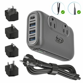 Keypower 220V to 110V Voltage Converter International Travel Adapter Use for EU UK AUInd