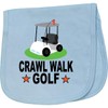 inktastic Crawl Walk Golf Future Golfer Baby Burp Cloth Light