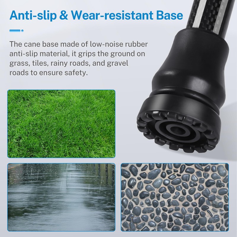 Carbon Fiber Walking Cane, Matte Black