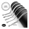 Pulseras Hombre Acero Inoxidable 12 Piezas Plata Joyería