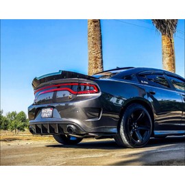 V2 2 Layer Wickerbill Spoiler fits 2015-2023 Charger SRT Hellcat Scat Pack Models, Includes RivNut Tool