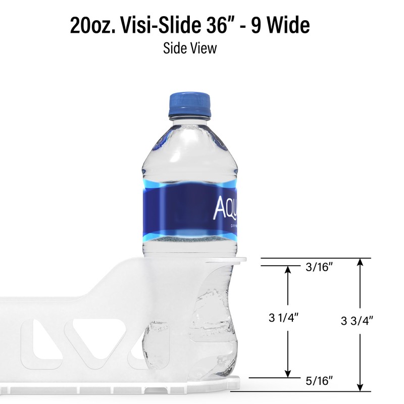 Display Technologies Visi-Slide Gravity-Fed Beverage Glide for Angled Shelves (Pack