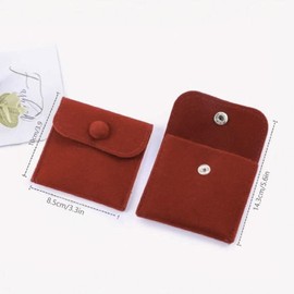 Hysgscwd 10Pcs Velvet Jewellery Pouches With Snap Button, Small Jewellery Storage Bags, Portable Jewelry Gift Bag, Coin Pouch for Storing Ring Candy Watch Necklace Bracelet Earring