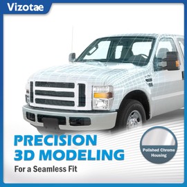 Vizotae Headlights Assembly for 2008 2009 2010 Ford F250 F350 F450 F550 Super Duty Headlamp Replacement, High/Low Beam W/Bulbs, Driver&Passenger Side