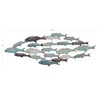 Creative Co-Op Wood School of Fish Wall Décor, Distressed Turquoise