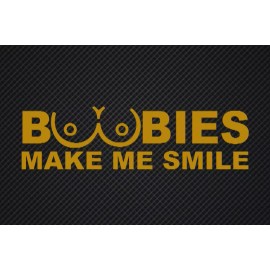 Egl Boobies Make Me Smile funny vinyl sticker decal Car truck suv JDM