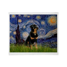 CafePress Starry Night Rottweiler Throw Blanket Super Soft Fleece Plush Throw Blanket, 60"x50"