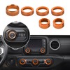 JeCar Center Console Switch Knob Cover AC/Headlight Button Trim Aluminum