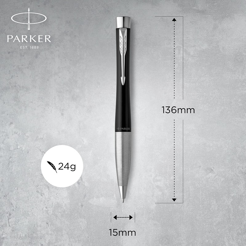 PARKER Urban Twist Ballpoint Pen | Muted Black with Chrome