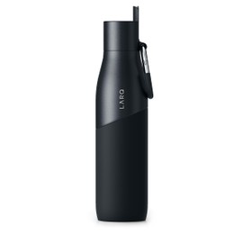 LARQ Bottle Movement Filtered - Lightweight Non-Insulated Stainless Steel Water Bottle BPA Free with Nano Zero Technology and Long-Lasting Filters, Black/Onyx, 32oz