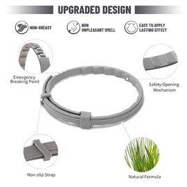 Surglam Cat Collars, Adjustable Collars for Cats, Water-Resistant for Kittens, Small, Medium, Large Cats-Fits Cats-Grey