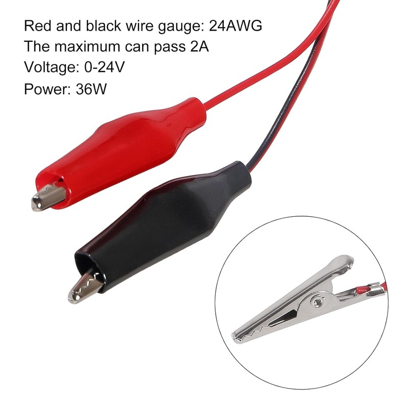 8PCS USB to Alligator Clip Adapter Cable Male USB to