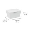 WENKO Brasil Storage Box with Lid, TPE, White, 19 x