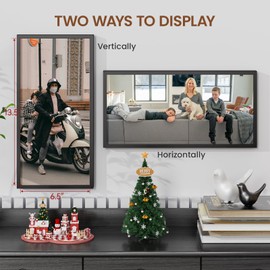 Heimlove 7x14 inch Metal Picture Frame,Aluminum Photo Frames-Tempered Glass,Wall or Tabletop Display Mounting,Simple and Elegant Decor for Wall