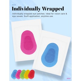 THSIREE 20 Pcs Adhesive Eye Patches for Kids, Medical Eye Patch Disposable Breathable Eyepatch for Amblyopia Lazy Eye Latex Free Adhesive Bandages for Children, 2.95 × 1.97 inches, 5 Colors