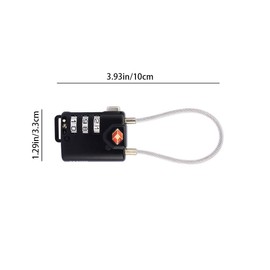 YongXiangPeng Customs LockLuggage Locks, 3 Digit Combination Padlocks Zinc Alloy Security Number Locks for Luggage, Suitcases, Travel Bag, Fence, Gym Locker(Black)