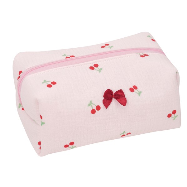 ZUNUONUO Handmade Quilted Cotton Makeup Bag for Women - Cute