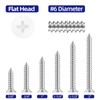 Etauwe #6 x 3/4" Flat Head Self Tapping Screws, White