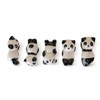 5 Pair Japanese Asian Bamboo Chopsticks Set with Panda Ceramic