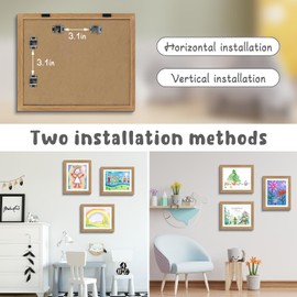 Golden State Art, 10x12.5 Kids Art Frames, Front-Opening, Great for Kids Drawings, Artworks, Children Art Projects, Schoolwork, Home or office (Brown, Set of 2)