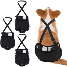 Rosvola Pañales para Perros Hembra, Lavables Perros Pantalones Fisiológicos, Pañales Envueltos con Correa del Hombro, Transpirable Y Cómodo，súper Absorbentes，Reutilizables (M)