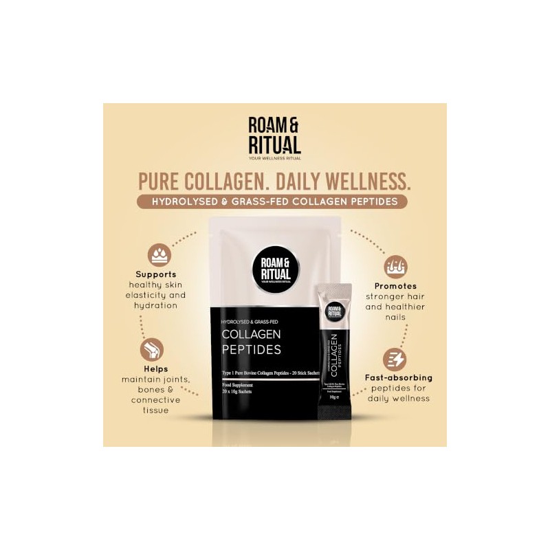 Collagen Sachets | 100% Collagen Peptides 20 x 10g |