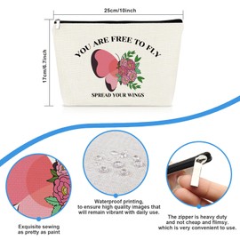 Butterfly Gifts for Women Makeup Bag Inspirational Gifts for Her Girls Cosmetic Bag Butterfly Lover Gift Butterflies Themed Travel Toiletry Bags Birthday Graduation Gifts for Mom Wife Daughter Friend