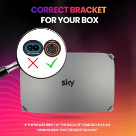 Sky Q Box Wall Mount Bracket (LATEST 2TB MODEL) - Made In UK by Q-View (Plastic) - PLEASE SEE DETAILS BELOW FOR COMPATIBILITY