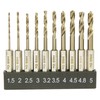 E-Value ESSD-10HEX Hex Shaft Drill Set for Stainless Steel, Short,