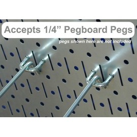 Wall Control Metal Pegboard Utility Tool Storage Kit with Black Pegboard and Black Accessories