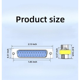 LuoQiuFa 2 Pack Rs232 Serial Cable 25 Pin DB25 Female to FemaleGender Changer Coupler Adapter Connector