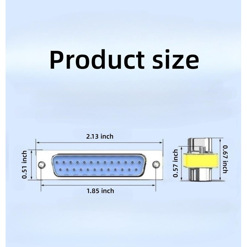 LuoQiuFa 2 Pack Rs232 Serial Cable 25 Pin DB25 Female