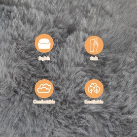 KOZIDO Giant Bean Bag Chair, Lazy Sofa Bean Bag for Teens Adults, Shell Shaped Big Comfy Sofa with Armrests for Bedroom Living Room, Bean Bag Lazy Chair for Gaming, Reading - Grey