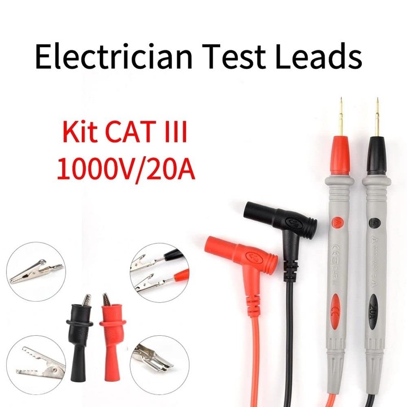 Multimeter Test Leads Universal Cable AC DC 1000V 20A 10A
