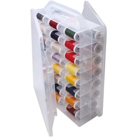 Sewing Thread Storage Box Empty Storage Box for Bobbins Sewing Thread Sorting Box for 46 Thread Rolls Practical Yarn Box Sewing Thread Holder Sewing Thread Box Sewing Machine Bobbins for Embroidery
