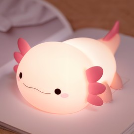 OkiyiD OkiyiD Axolotl Gifts, Cute Axolotl Night Light for Kids, Animal Silicone Nursery Night Lamp, Cute Room Decor Night Light for Kids Girls Boys Birthday Christmas Gifts
