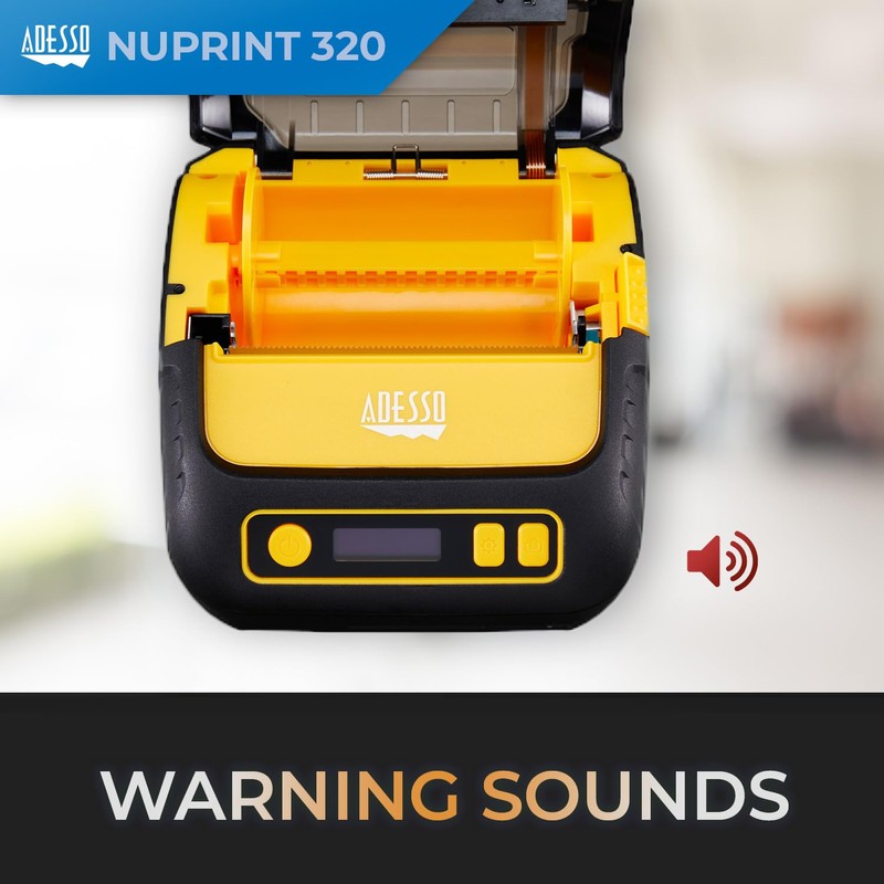 Adesso 3" 80mm Portable Bluetooth Thermal Printer - High-Speed 90mm/s,