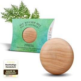 Cypress Wood Worry Stone Available in 22 Wood Types with Tree Horoscope for Each Birthday. A Personal Gift e.g. for Birthday, Christening, Lucky Charm for Your Loved Ones - Power Dispenser