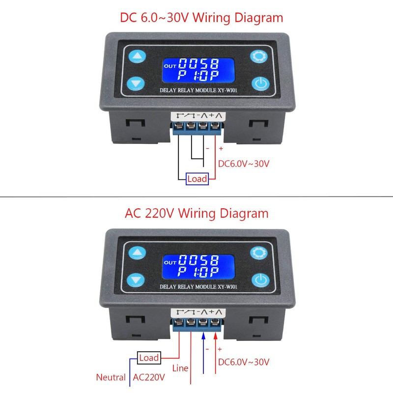 DROK Time Delay Relay 2pcs, DC 6-30V Timer Relay 12V