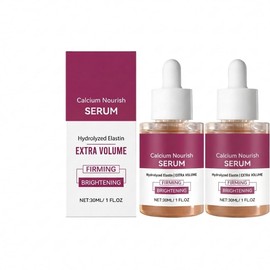 Suero antiedad multicolágeno para ojos y rostro, hidratación duradera, iluminador y reafirmante, hidratante diario antiedad Calcium Nourish Smooth, cuidado de la piel para arrugas líneas finas. (2PCS)
